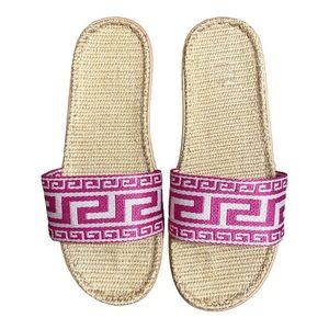 New Womens Straw Slippers Size  7 - 7 1/2 M